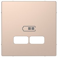 Лицевая панель Schneider Electric Merten D-Life для 2-м. розетки USB шампань
